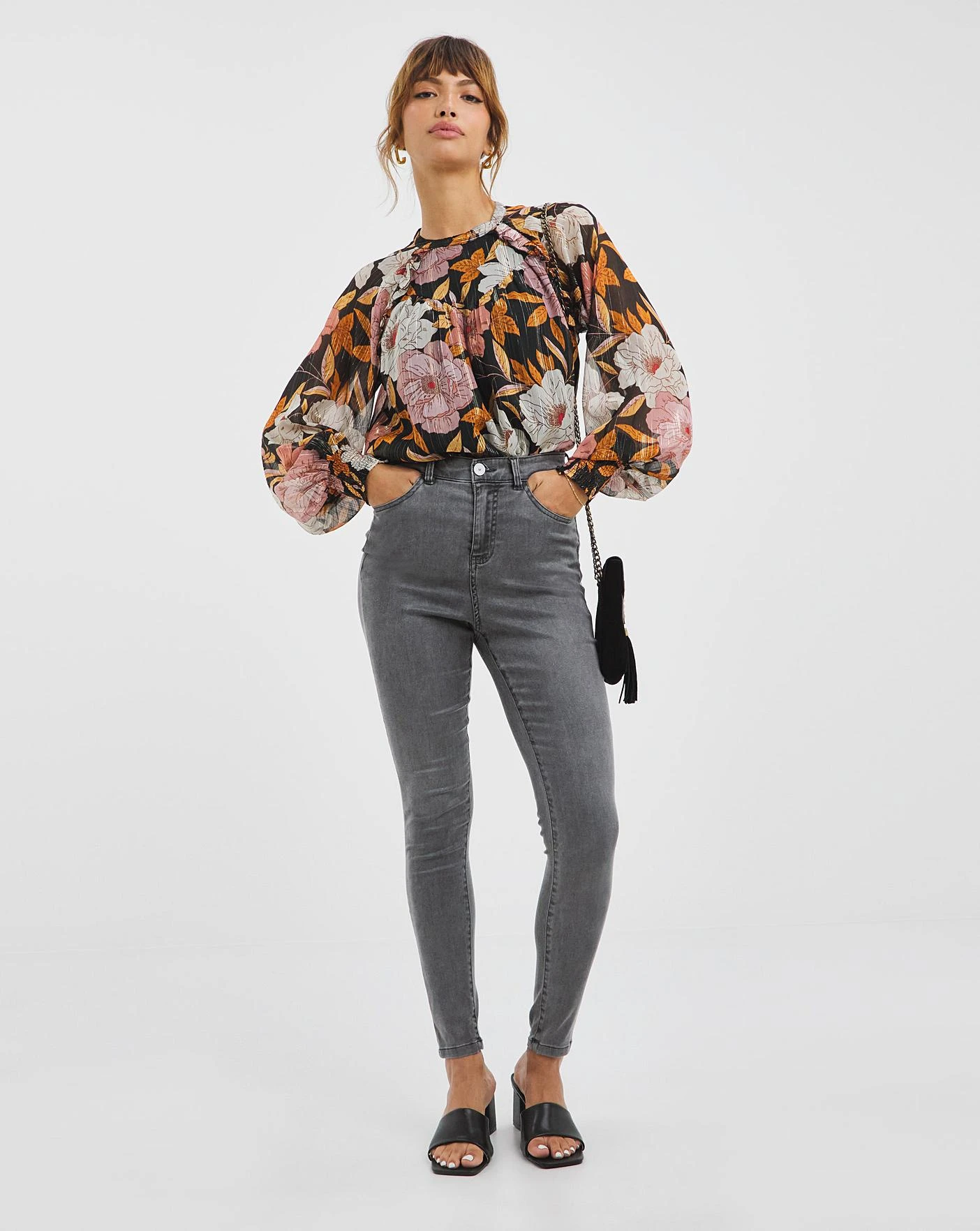 Joanna Hope Deep Cuff Printed Blouse 4 Joanna Hope Deep Cuff Printed Blouse - Image 4