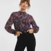 Joanna Hope Foil Print Blouse