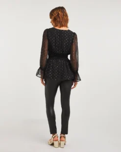 Joanna Hope Metallic Dobby Spot Blouse 6 Joanna Hope Metallic Dobby Spot Blouse -Cheap Vextalia Store x01ii602708w