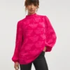 Joanna Hope High Neck Jacquard Blouse