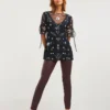 Joanna Hope Mesh Embroidered Blouse