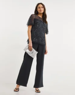 Joanna Hope Beaded Trouser Set