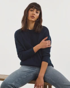 Navy Square Hem Tunic