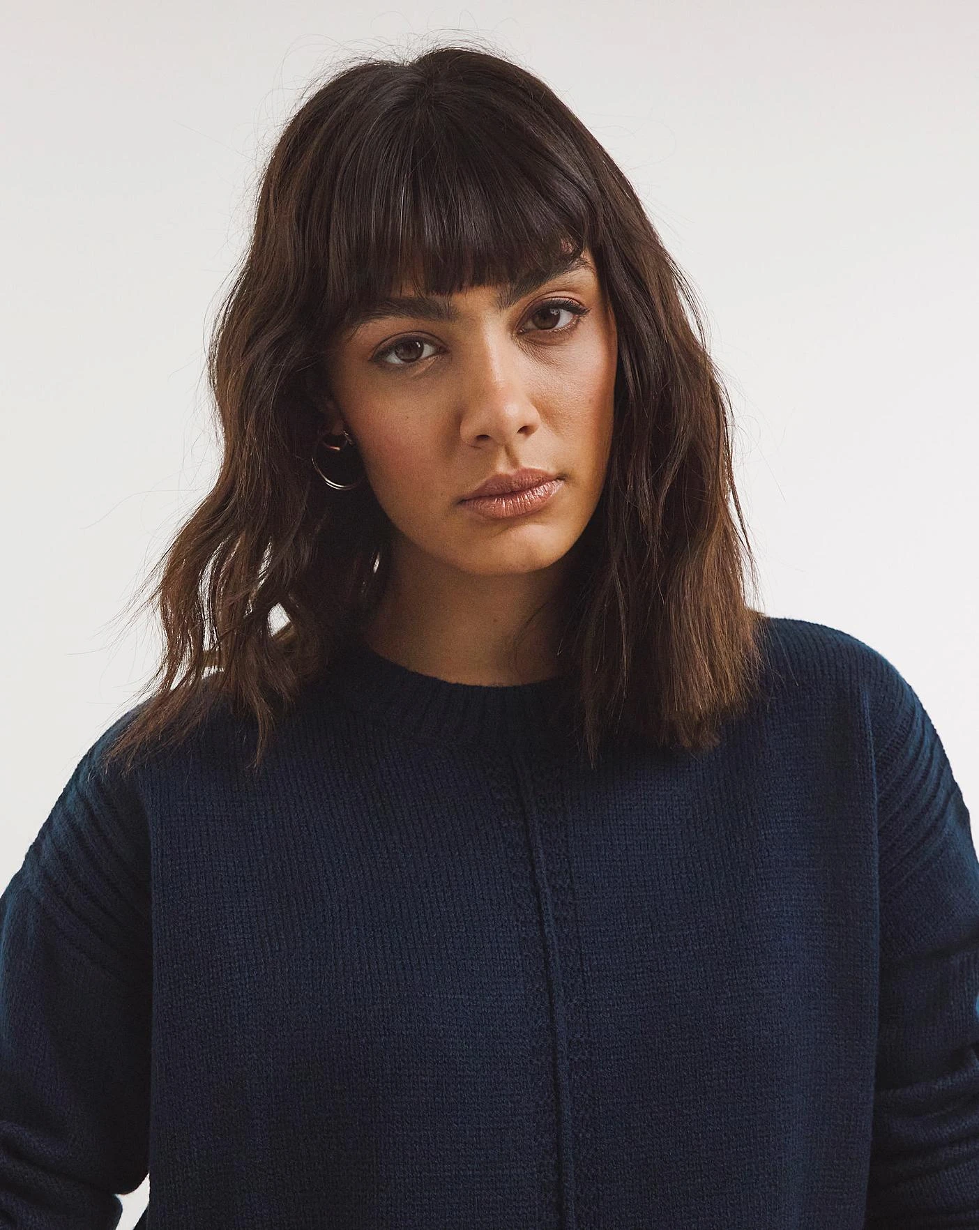 Navy Square Hem Tunic 2 Navy Square Hem Tunic - Image 2