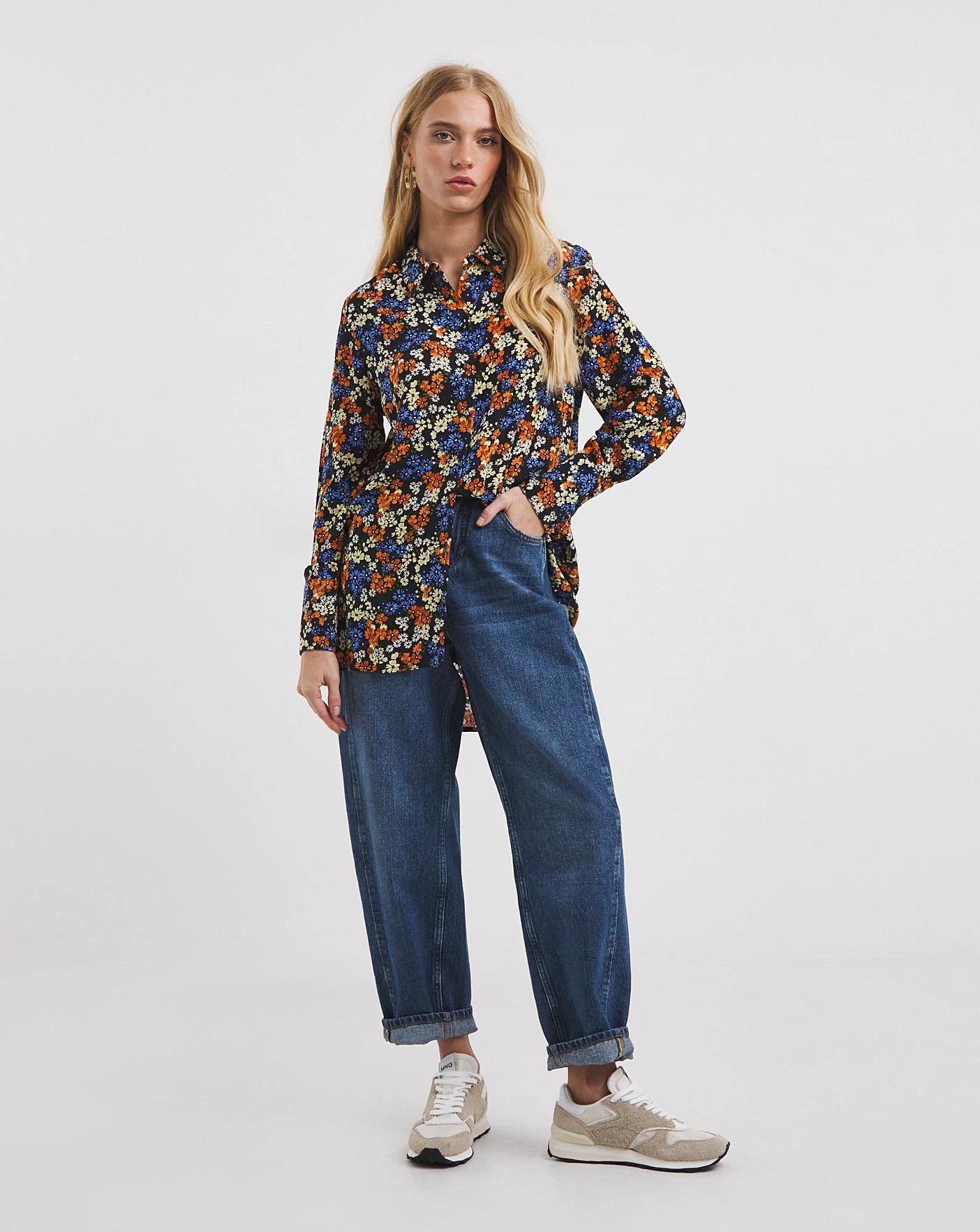 Dipped Back Viscose Shirt 2 Dipped Back Viscose Shirt - Image 2