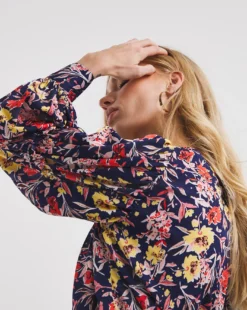 Mixed Print Volume Cuff Blouse 7 Mixed Print Volume Cuff Blouse -Cheap Vextalia Store x01tu222731w