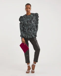 Ruched Sleeve Top -Cheap Vextalia Store x01tu266761w