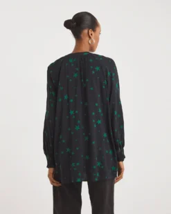 Long Sleeve Collarless Blouse 6 Long Sleeve Collarless Blouse -Cheap Vextalia Store x01tu267748w