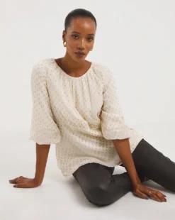 Lurex Exposed Back Dobby Swing Top -Cheap Vextalia Store x01tu273720w