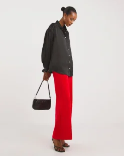 Satin Shirt With Embellished Buttons -Cheap Vextalia Store x01tu275720w