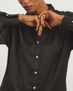 Satin Shirt With Embellished Buttons -Cheap Vextalia Store x01tu275721w