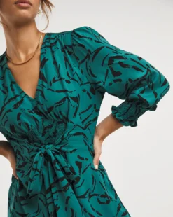 Tie Front V Neck Blouse -Cheap Vextalia Store x01tu409722w