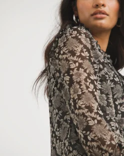 Lace Trim Frill Detail Blouse -Cheap Vextalia Store x01tu495707w