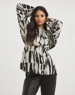 Balloon Sleeve Tea Blouse