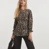 Animal Print Tea Top
