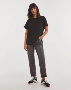 Black Shorter Length Boxy Top -Cheap Vextalia Store x01tu748794w