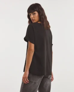 Black Shorter Length Boxy Top -Cheap Vextalia Store x01tu748796w