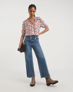 Short Sleeve Top With Keyhole -Cheap Vextalia Store x01tu809730w