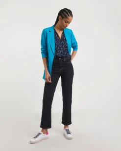 V Neck Burnout Stripe Top -Cheap Vextalia Store x01tu811725w