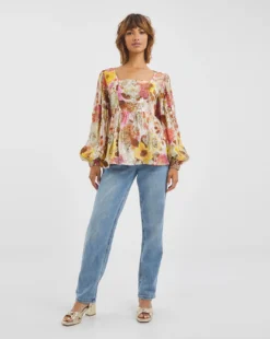 Jo Printed Balloon Sleeve Blouse 7 Jo Printed Balloon Sleeve Blouse -Cheap Vextalia Store x01wi409732w