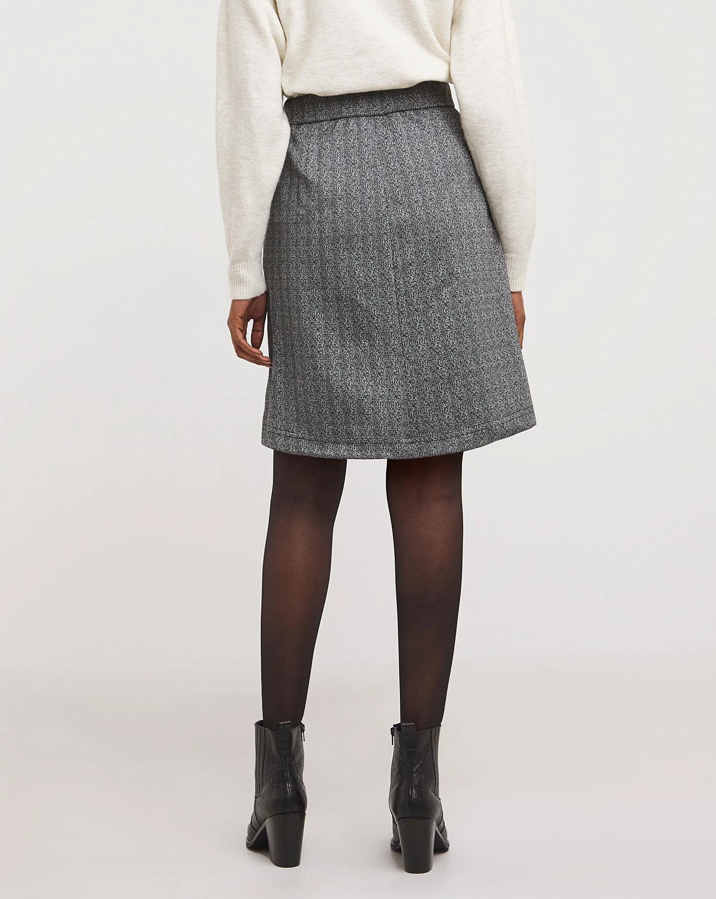 Herringbone Power Ponte Stretch Skirt 4 Herringbone Power Ponte Stretch Skirt - Image 4