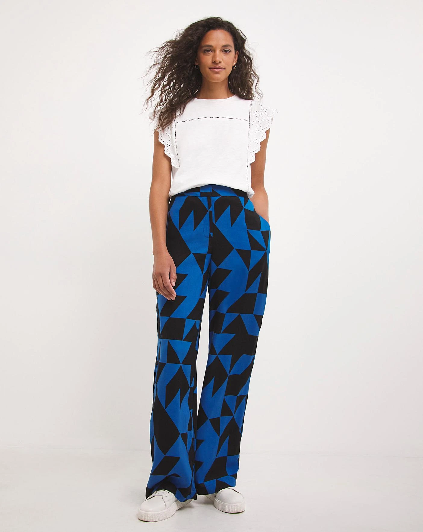 Printed Spun Wide Leg Trouser 1 Printed Spun Wide Leg Trouser
