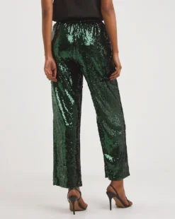 Green Sequin Straight Leg Trouser -Cheap Vextalia Store x01zg001746w