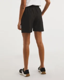 Black Linen Mix Shorts -Cheap Vextalia Store x01zh114721w