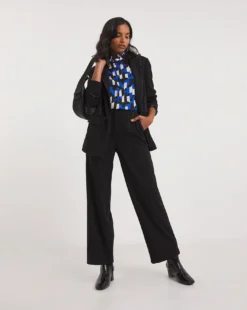 Contrast Stitch Straight Leg Trouser