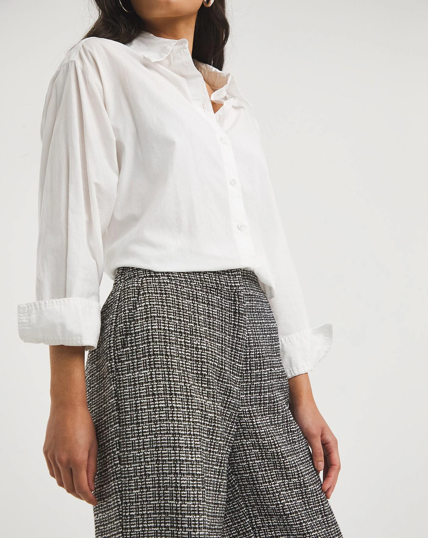 Mono Check Wide Leg Trousers 2 Mono Check Wide Leg Trousers - Image 2