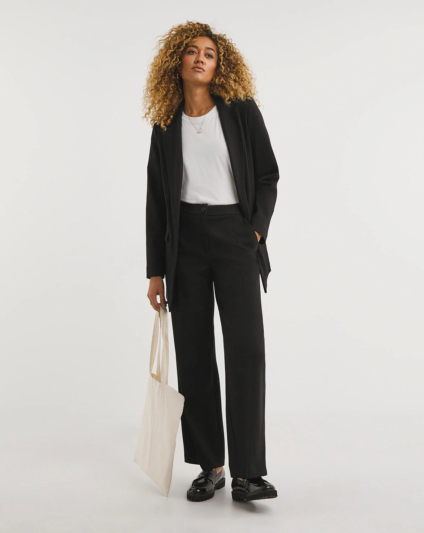 Black Ponte Straight Leg Trouser 1 Black Ponte Straight Leg Trouser