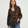 Julipa Shirred Shoulder Blouse