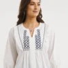 Julipa Embroidered Frill Blouse