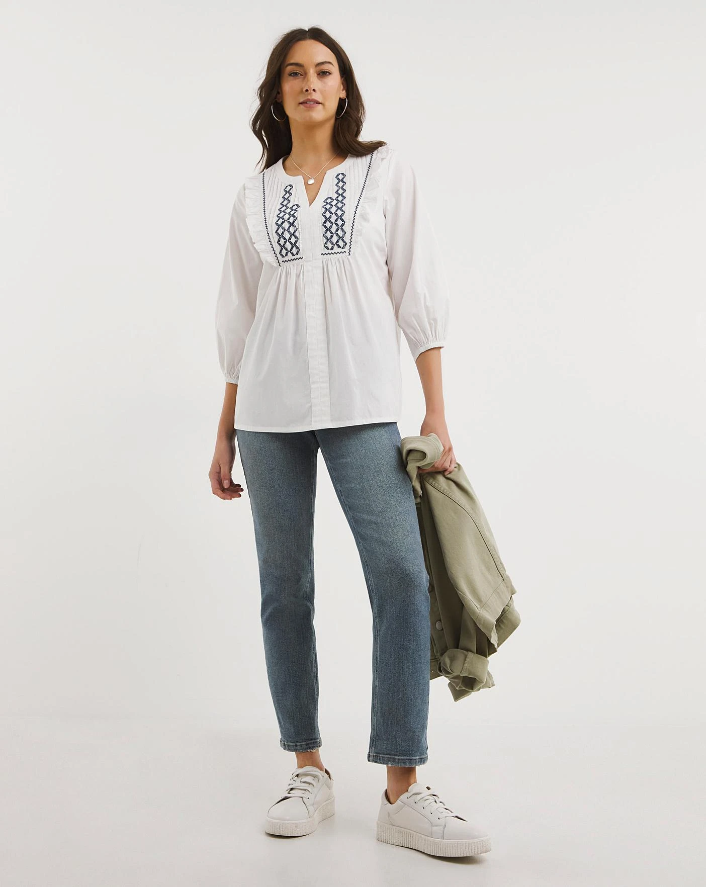 Julipa Embroidered Frill Blouse 3 Julipa Embroidered Frill Blouse - Image 3