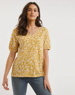 Julipa Shirred Shoulder T-Shirt -Cheap Vextalia Store x07eg342742w