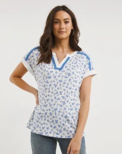 Julipa Lace Notch Neck Top -Cheap Vextalia Store x07eg359722w