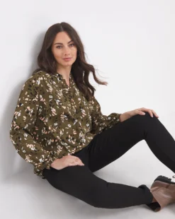 Julipa Notch Neck Blouse