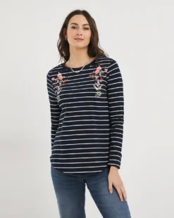 Julipa Stripe Top With Floral Print -Cheap Vextalia Store x07vh511739w
