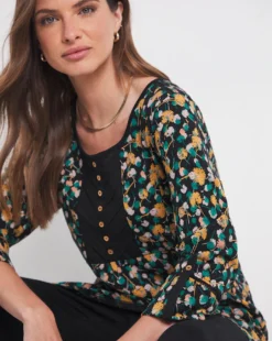 Julipa Button Detail Tunic -Cheap Vextalia Store x07vh514718w