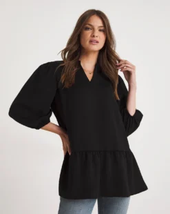 Julipa Notch Neck Blouse