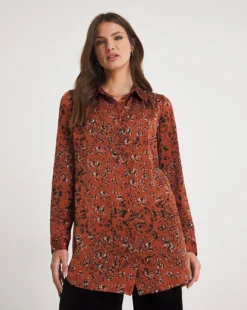 Julipa Satin Gathered Shoulder Shirt