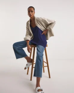 Blue Sleeveless Swing Tunic -Cheap Vextalia Store y01aa251726w