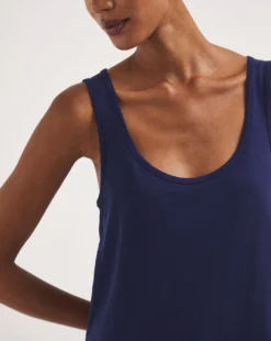 Blue Sleeveless Swing Tunic -Cheap Vextalia Store y01aa251727w