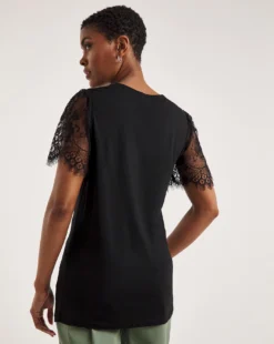 Lace Shoulder Top -Cheap Vextalia Store y01aa771738w