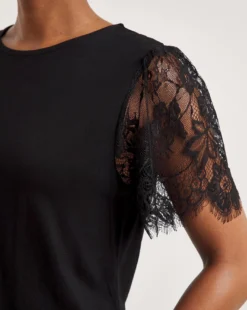 Lace Shoulder Top -Cheap Vextalia Store y01aa771740w