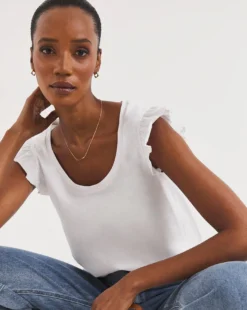 Ruffle Sleeve Vest Top