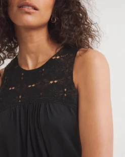 Crochet Detail Vest Top -Cheap Vextalia Store y01ab766741w