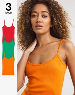 3 Pack Basic Cotton Camis
