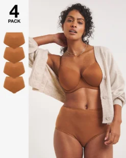 4 Pack Value Full Fit Briefs Nude 3