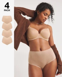 4 Pack Value Full Fit Briefs Nude 4